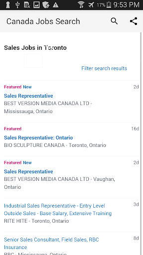 Canada Jobs Search - عکس برنامه موبایلی اندروید