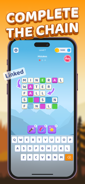 Compounds - Word Chain Puzzle - عکس بازی موبایلی اندروید