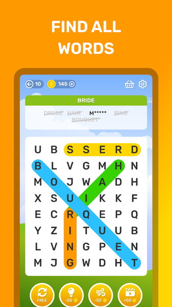 Word Search Puzzle Game - Gameplay image of android game