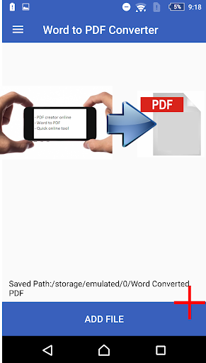 Word to PDF Converter & PDF Creator Online - Image screenshot of android app