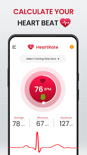 Heart Rate Monitor BPM Tracker - Image screenshot of android app