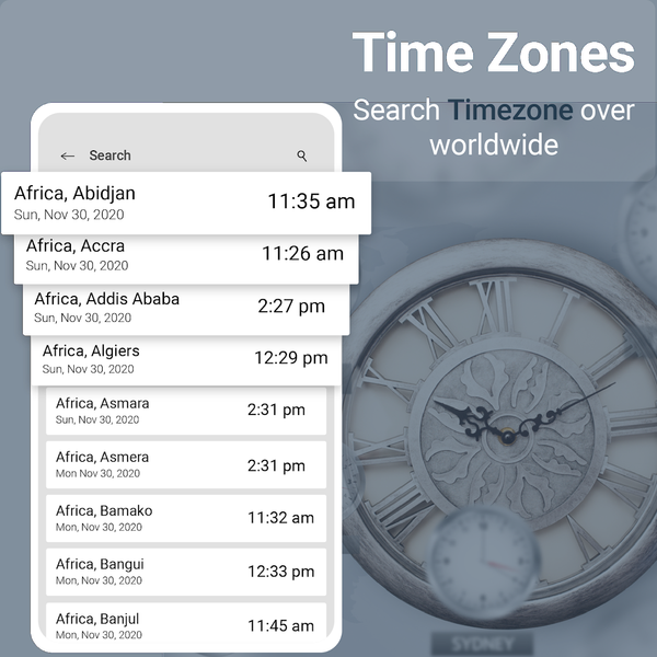 World Clock Smart Alarm App - Image screenshot of android app