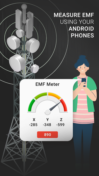 Phone EMF Detector - عکس برنامه موبایلی اندروید