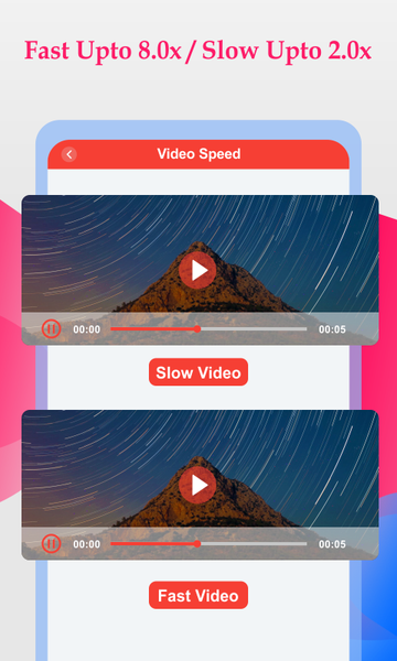 Slow And Fast Video Maker - عکس برنامه موبایلی اندروید