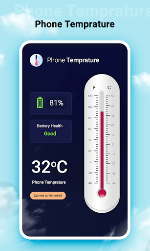 Mobile Thermometer - عکس برنامه موبایلی اندروید