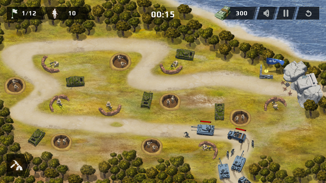 WWII Defense: RTS Army TD game - Gameplay image of android game