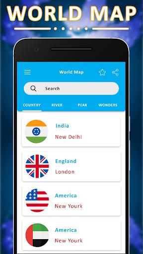 Offline World Map - عکس برنامه موبایلی اندروید