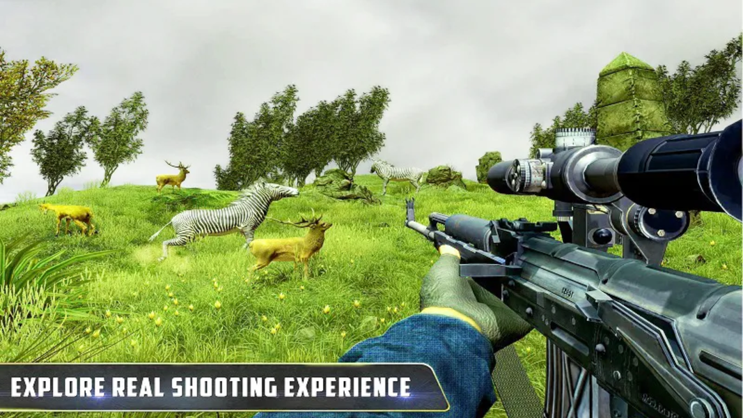 Sniper Shooter Jungle Hunter - Gameplay image of android game