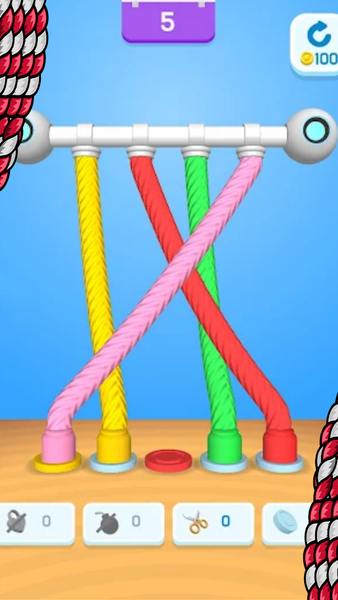 Twisted Tangle Knot ۳D Game - عکس برنامه موبایلی اندروید