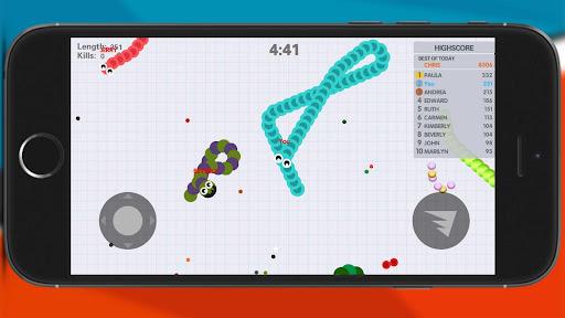 Minhoca Snake Games: Worm Zone - Gameplay image of android game