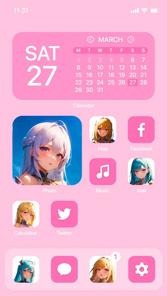 Wow Anime Angel Icon Pack - عکس برنامه موبایلی اندروید