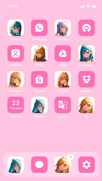 Wow Anime Angel Icon Pack - Image screenshot of android app