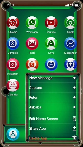 Wow Billiard Game - Icon Pack - Image screenshot of android app