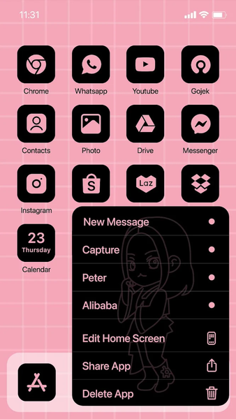 Wow Born Pink Theme, Icon Pack - Image screenshot of android app