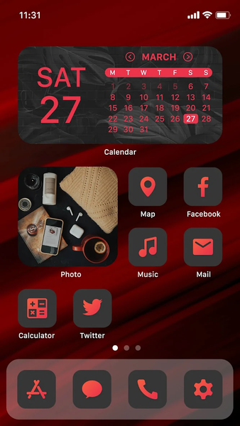 Wow Cherry Dark - Icon Pack - Image screenshot of android app