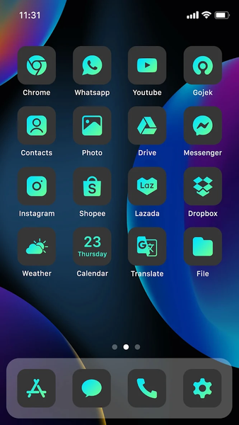 Wow Chocomint Theme, Icon Pack - Image screenshot of android app