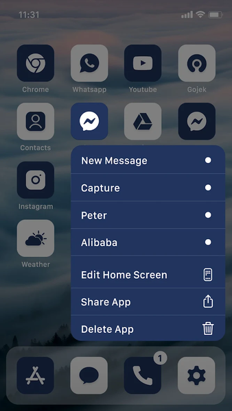 Wow Midnight Blue - Icon Pack - عکس برنامه موبایلی اندروید