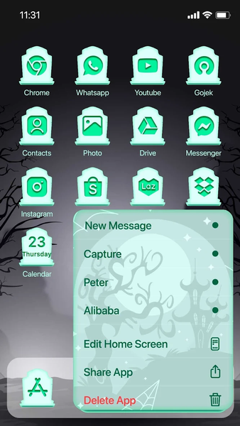 Wow Dark Halloween Theme - Image screenshot of android app
