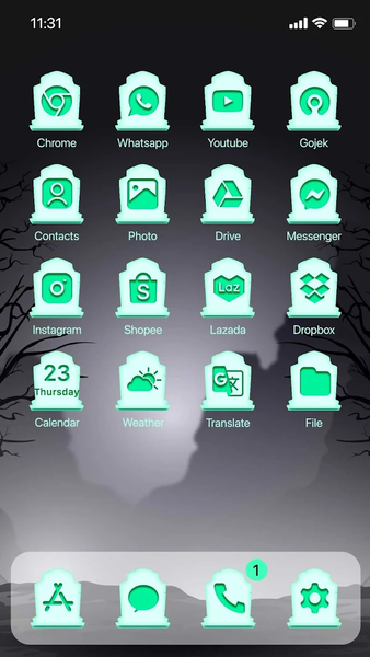 Wow Dark Halloween Theme - Image screenshot of android app