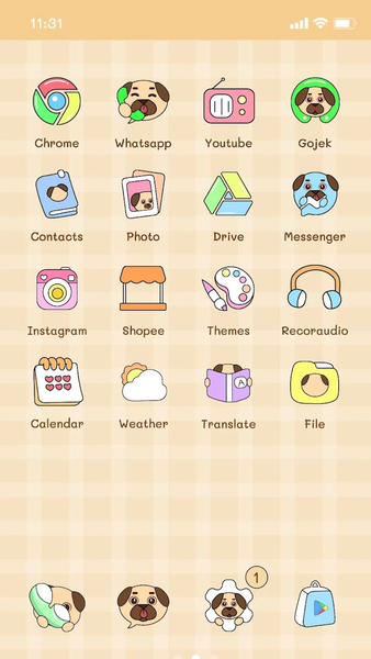 Wow Pug Puppy Icon Pack - Image screenshot of android app