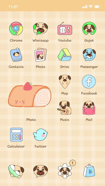 Wow Pug Puppy Icon Pack - Image screenshot of android app