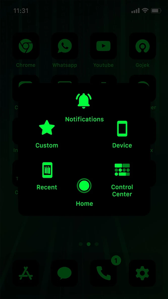Wow Green Black - Icon Pack - Image screenshot of android app