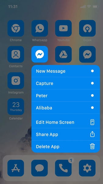 Wow Navy Theme - Icon Pack - Image screenshot of android app