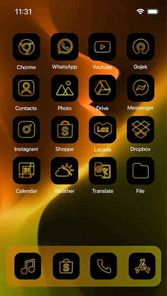 Wow Bumblebee Theme, Icon Pack - Image screenshot of android app