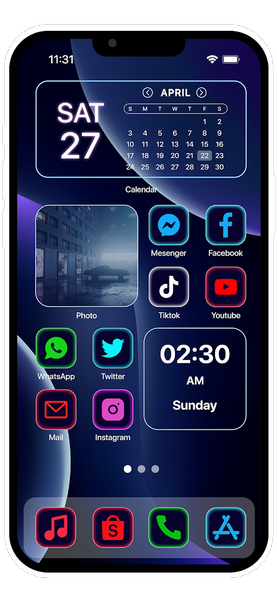 Wow Glow Theme - Icon Pack - Image screenshot of android app