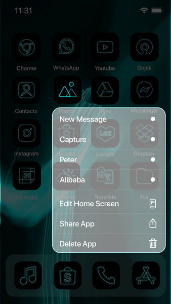 Wow Aurora Theme - Icon Pack - Image screenshot of android app