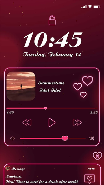 Wow Valentine Neon Icon Pack - Image screenshot of android app