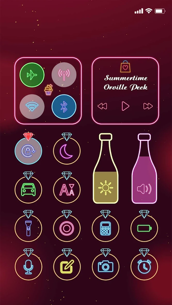 Wow Valentine Neon Icon Pack - Image screenshot of android app