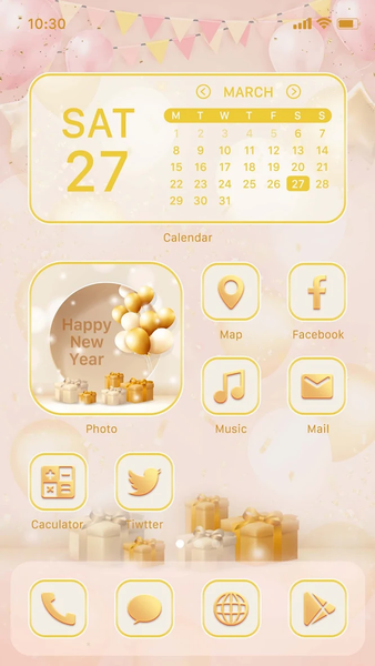 Wow Champagne Kisses Theme - Image screenshot of android app