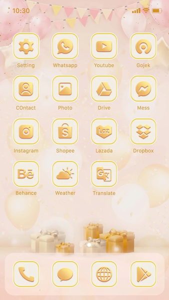 Wow Champagne Kisses Theme - Image screenshot of android app