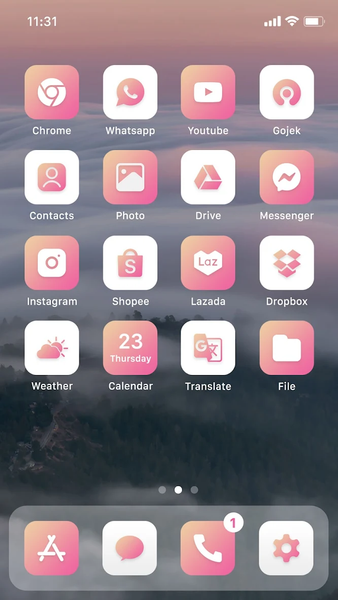 Wow Cherry Blossom - Icon Pack - Image screenshot of android app