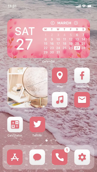 Wow Soft Red Theme - Icon Pack - Image screenshot of android app