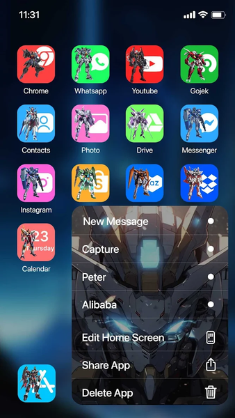 Wow Robo Game Theme, Icon Pack - Image screenshot of android app