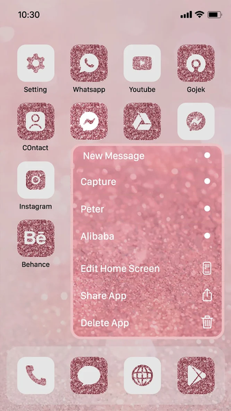 Wow Rose Glitter Icon Pack - عکس برنامه موبایلی اندروید