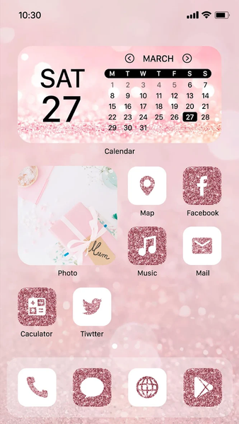 Wow Rose Glitter Icon Pack - Image screenshot of android app