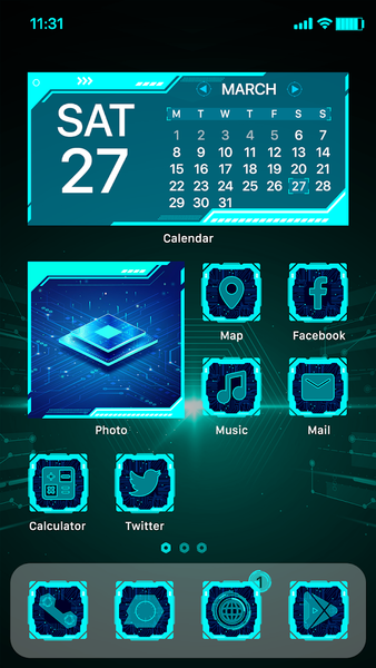 Wow Electronic Icon Pack - Image screenshot of android app