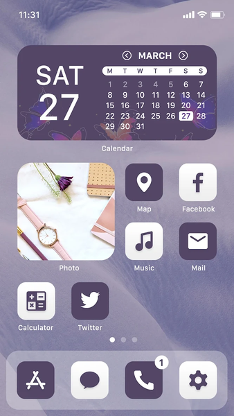 Wow Violet Theme - Icon Pack - Image screenshot of android app