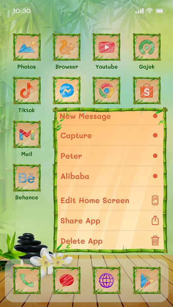 Wow Bamboo Theme - Icon Pack - Image screenshot of android app