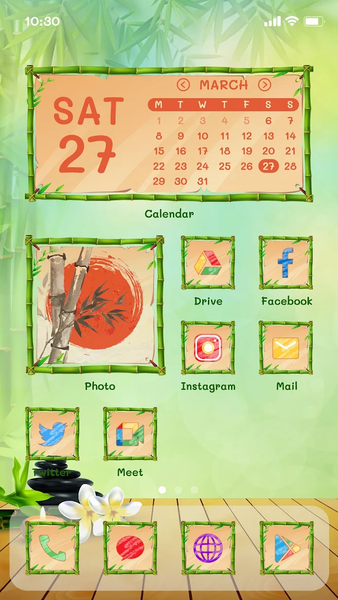 Wow Bamboo Theme - Icon Pack - Image screenshot of android app