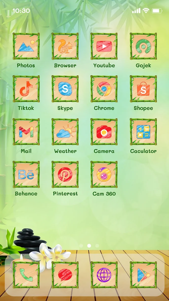 Wow Bamboo Theme - Icon Pack - Image screenshot of android app