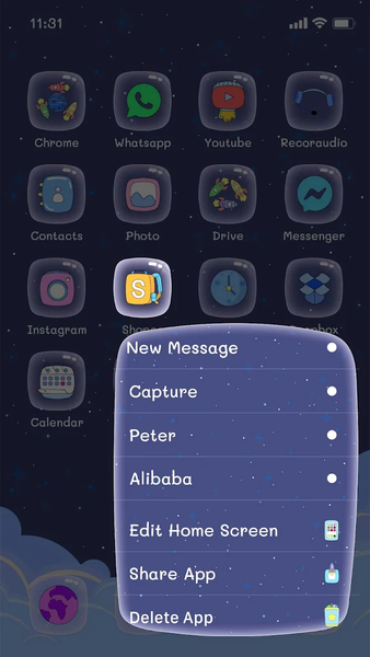Wow Bear White Cute Icon Pack - Image screenshot of android app