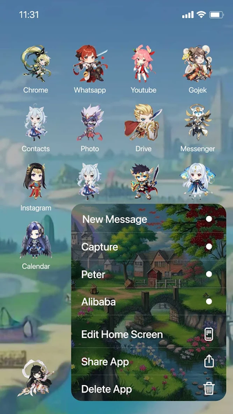 Wow Chibi Game - Icon Pack - Image screenshot of android app