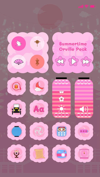 Wow Cute Pink Fox Icon Pack - Image screenshot of android app