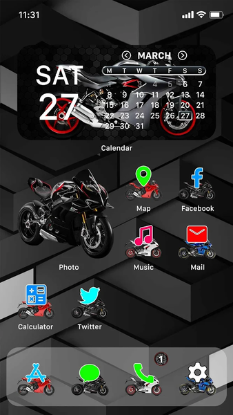 Wow Powerful Motorcycle Theme - Image screenshot of android app