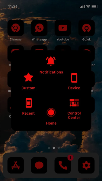 Wow Red Black Theme, Icon Pack - Image screenshot of android app