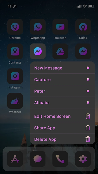 Wow Moonlight Stars, Icon Pack - Image screenshot of android app